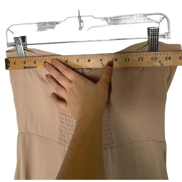 Reformation 6 Ingrid Strapless Maxi Dress Gown Nude Pale Pink Side Slit Blush - Picture 6 of 8